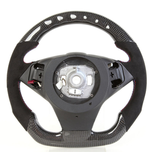 Volant en cuir et fibre de carbone personnalisé, 3 branches, 40 mm, poignée ergonomique, style luxe/<span class=keywords><strong>sport</strong></span> pour E64 630i/645i/650i - Product Image 5