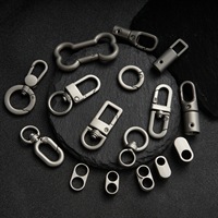 Mosquetón de aleación de zinc para llavero, hebilla cuadrada, cierre de equipaje, anillo de resorte, gancho ajustable para cordón de teléfono, accesorio.