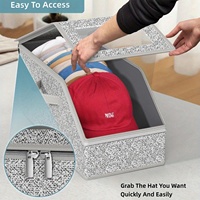 Organisateur de vêtements multi-usages transfrontalier, boîte de rangement pour chapeaux, grande capacité, empilable, organisateur de casquettes de baseball, polyvalent pour la maison