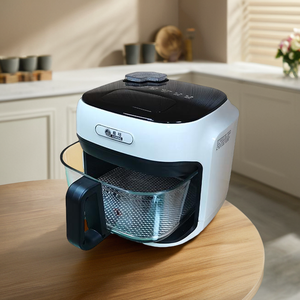 Geming 7L Cocina eléctrica de gran capacidad Freidora de aire caliente sin aceite con función de <span class=keywords><strong>vapor</strong></span> Máquina digital Horno Freidoras de aire en stock - Product Image 4