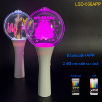 Bâton lumineux personnalisé avec logo pour festival de musique, fête, animation, 15 couleurs, télécommande 2,4 GHz, compatible Bluetooth + application, portée 600 m, 5-8 h d'autonomie