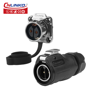 Cnlinko LP20 2 pin nhựa và kim loại IP68 dây Vít Thông tư không thấm nước hàng không cắm kết nối - Product Image 1