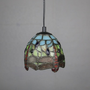 Lámpara de Araña Tiffany LongHuiJing de Venta Caliente, Iluminación de Vidrio de Colores, Lámpara de Libélula con Pantalla de 6 Pulgadas - Product Image 2