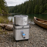 Poêle à gazéification de bois à air forcé haut de gamme avec pare-vent galvanisé surélevé pour une gazéification propre, idéal pour le chauffage de patio et de jardin