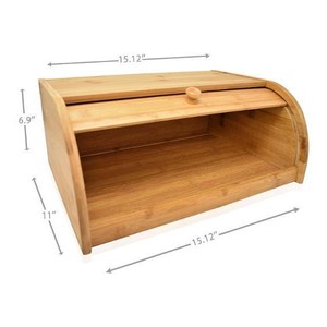 Caja de pan de bambú Grete de 15.12x11x6.9 pulgadas, contenedor de almacenamiento de madera para la organización de alimentos en la cocina - Product Image 1