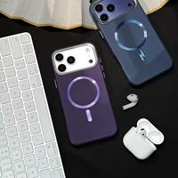 Coque hybride TPU PC avec anneau magnétique métallique intégré, anti-traces de doigts, résistante aux chutes, avec protection d'objectif pour iPhone 18 17 16 Pro Max