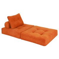Sofá Cama Tatami de Espuma de Alta Densidad, Diseño Moderno y Simple, Individual, Reclinable, Plegable y Compacto