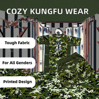 Tenue de Kung Fu Confortable Unisexe, Nouvelle Mode Avancée, Uniforme Imprimé Durable en Spandex/Polyester pour BJJ et Taichi, Costume Tang 160g, Logo Personnalisé