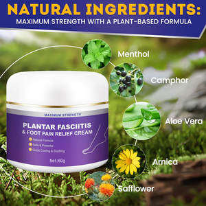 Logo personalizzato osso del piede sperona pomata a base di erbe massaggio al tallone dolore articolare <span class=keywords><strong>Achille</strong></span> <span class=keywords><strong>tendine</strong></span> della fascite <span class=keywords><strong>crema</strong></span> <span class=keywords><strong>per</strong></span> speroni del tallone plantare - Product Image 2