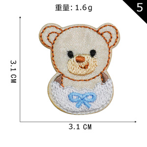 แพทช์ปักลายการ์ตูนสัตว์และสติกเกอร์ปักลาย DIY สำหรับตกแต่งหมวกพร้อมดีไซน์แบบกำหนดเองด้วยด้ายโพลีเอสเตอร์ - Product Image 6