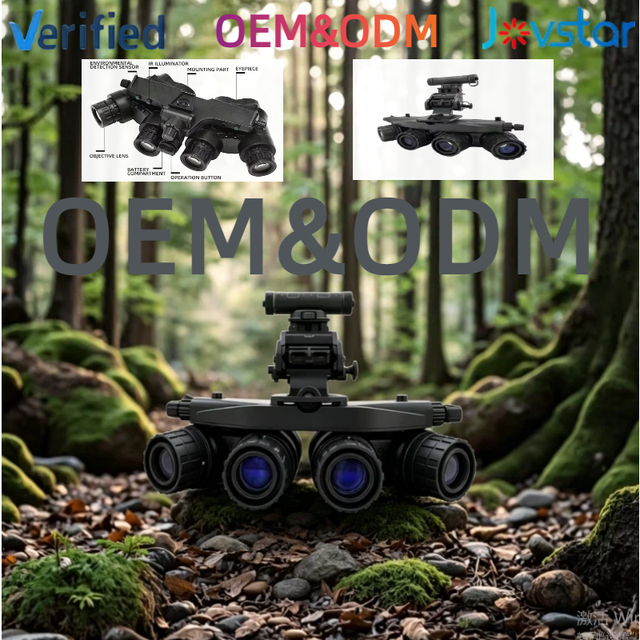 NVG High FOM Four Tubes Gen2+ Gen3 Panoramic Night Vision Goggles White/Green Phosphor for Tactical Operations