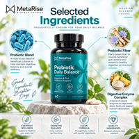 Capsules de probiotiques pour adultes en marque privée OEM, complément alimentaire pour la santé digestive, 60 unités, 30 g