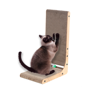 Petdom Nouveau Griffoir Écologique en L pour Animaux de Compagnie avec Plateau de Broyage des Griffes - Product Image 1
