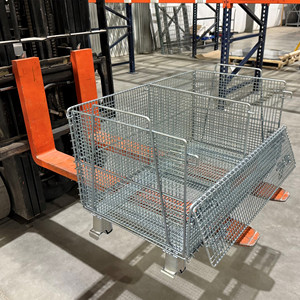 Cestas Metálicas Plegables para Almacenamiento, Forma Cúbica, Ruedas Giratorias, Fácil Montaje, Resistentes y Duraderas, Capacidad de 1000 kg, Anticorrosivas - Product Image 5