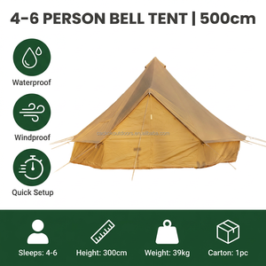 Yurt <span class=keywords><strong>de</strong></span> Glamping Familial <span class=keywords><strong>de</strong></span> <span class=keywords><strong>Luxe</strong></span> à <span class=keywords><strong>Prix</strong></span> d'Usine Réel, Faible MOQ, Type à Armature Droite avec Chambre, 5 Personnes - Product Image 3