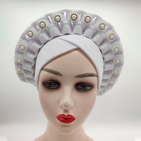 Sombrero musulmán con capa de espacio ajustable, AutoGele, africano, para fiesta de boda