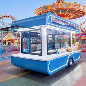 Chariot de Restauration Mobile Rétro Vintage Robuste Commercial pour Stand de Rue, Marché Nocturne, Vente de Fritures, Boissons et Snacks - Product Image 2