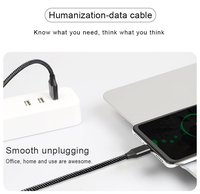 Factory Oem 1m 2m 3M Usb C Cable DE DATOS Nylon Tipo C Cable de carga rápida Placa de níquel 2,0 Usb a Tipo C Cable para teléfono móvil