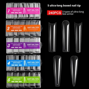 Nouvelles Ongles Press-on Super Longs Effet Goutte d'Eau Style Ballerine – Vente en Gros Direct Usine avec Faux Ongles - Product Image 2