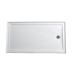CUPC Certification Popular Design Factory The Best Price / Quality White Acrylic 3-wall Alcove Corner Shower Base