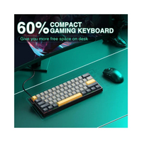 Teclado RGB personalizable Aula Win60 He Max con reinicio instantáneo de 8000Hz, formato compacto y construcción duradera para Valorant y CS2