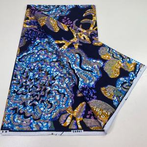 Afrikanischer Grand Wax 100% Baumwolle 6 Yards Echter Holländischer Block-Wachsdruck Holland Ankara Afrikanischer Wachsstoff für Hochzeiten oder Hemden - Product Image 4