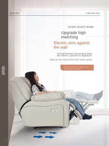 Sofá Reclinable Eléctrico de Cuero para Sala de Estar, Fabricante de Muebles Funcionales de <span class=keywords><strong>3</strong></span> <span class=keywords><strong>Plazas</strong></span>, Juego de Sofás Reclinables Eléctricos - Product Image 5