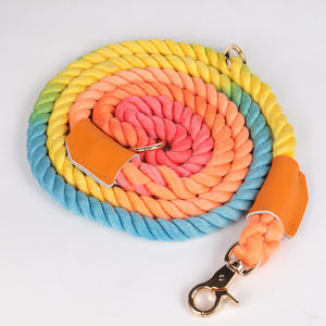 OKEYPETS-Correa de algodón para perros, correa de goma de alta resistencia, colorida, Ombr, de lujo, antideslizante, con logotipo personalizado, para escalada, venta al por mayor - Product Image 4