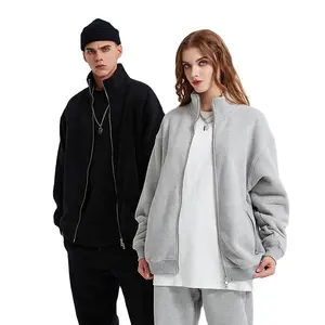 Garments Manufacturer 360GSM Polar Fleece Blank Zip Up Sweater Unisex