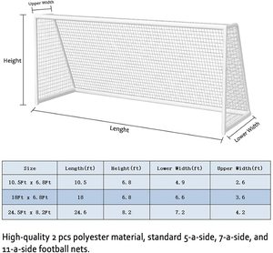 Rete da calcio da calcio a grandezza naturale, - Product Image 5