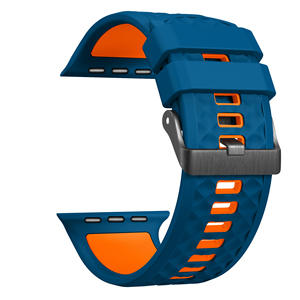 Bracelet sport en silicone bicolore pour <span class=keywords><strong>Apple</strong></span> <span class=keywords><strong>Watch</strong></span> Series 10 46mm pour IWatch 9 8 7 6 5 42mm 44mm 45mm Bracelet de remplacement souple - Product Image 5