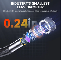 Endoscope à double caméra ANCEL AN302 210 °   Sonde articulée de 6,5 mm, écran IPS de 4,3 pouces, étanche IP67, batterie de 2600 mAh