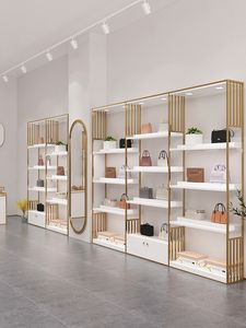 حقائب أرفف من الفولاذ المقاوم للصدأ, أكياس أرفف من الفولاذ المقاوم للصدأ الحديثة من طراز () ، أكياس مزودة بحامل للأرفف من الصلب المقاوم للصدأ من فئة البوتيك ، مزودة بمصباح ليد لعرض أرفف من الصلب المقاوم للصدأ على طراز البوتيك - Product Image 4