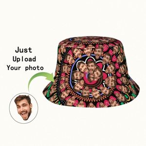Custom Summer Beach Travel Bucket <b>Hat</b> <b>for</b> Men Women Hand Drawn Cartoon Design Personalized Photo <b>Hat</b> <b>for</b> Outdoor Adventure - Product Image 2