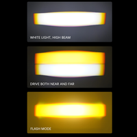 Lumière de calandre LED 60W U40, 3 couleurs, étanche IP68, en aluminium aéronautique, puce CSP-3570, mini phare de conduite universel pour moto