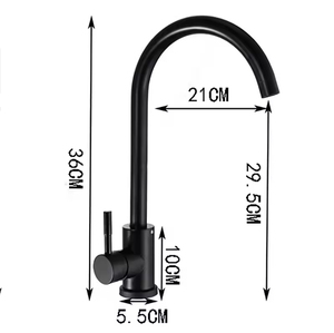Robinet <span class=keywords><strong>de</strong></span> cuisine thermostatique à poignée unique en acier inoxydable 304, avec cartouche céramique, <span class=keywords><strong>bec</strong></span> pivotant à 360°, finition brossée, montage sur plan. - Product Image 5