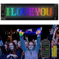 Nouvel écran LED flexible en silicone pour voiture 16*32 16*64, application + télécommande, matrice LED programmable, écran défilant, haute luminosité