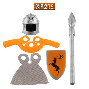 Nouvelles figurines d'action miniatures de chevalier médiéval, seigneur, soldat spartiate, en ABS, avec casque, blocs de construction pour enfants, KT1029, cadeau de fête - Product Image 3