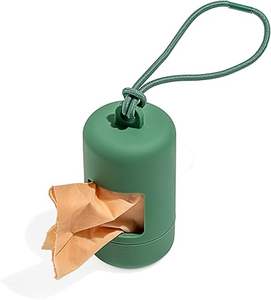 Dispensador de Bolsas para Excremento de Perro Huamaohengchun, con Anclaje para Correa, a Prueba de Fugas, con Sistema de Cierre Fácil, Recambios Incluidos, 1 Rollo, Portátil, de Cuero - Product Image 1