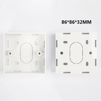 Boîtier de jonction de style britannique 86, 86*86*32mm, en plastique ignifuge haute résistance, encastrable, garantie 5 ans