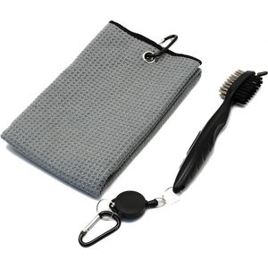 Oem Design Microfiber Custom Magnet Golf Towel with <b>Clip</b> Quick-Dry All Seasons - Product Image 2