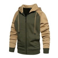 Nouvelle collection printemps : Cardigan à capuche 100 % coton imprimé avec fermeture éclair contrastante, style rétro, coupe ample et brossée