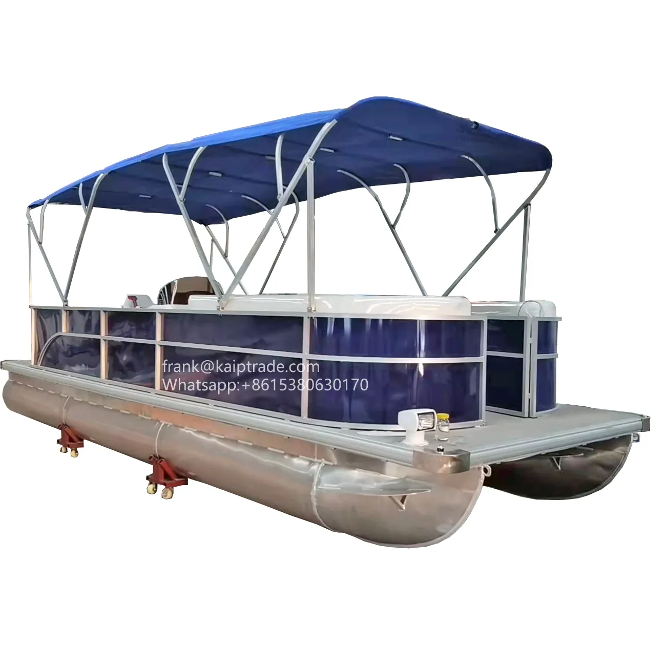 24ft yate pantoon barco para la venta taxi acuático barco de pasajeros 12 pasajeros Barco de aluminio de China con dos pontones