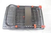 Chariot pliable en fil métallique noir, capacité de charge de 300 kg, robuste, 4 roues, chariot utilitaire portable, entrepôt, épicerie, camping, OEM Saituo