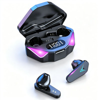 Casque sans fil TWS, écouteurs stéréo LED pour joueurs, pour iPhone intelligent, Android, iOS, avec micro