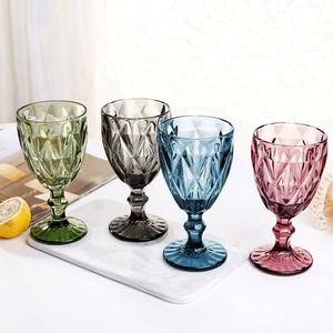 Vente en gros de gobelets à vin en cristal transparent personnalisés rose et bleu pour la rentrée scolaire, double paroi, 320 ml/350 ml, style américain classique - Product Image 1