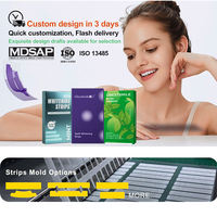 21 Sobres de Tiras Blanqueadoras de Dientes Moradas OEM ODM