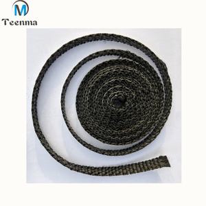 Matériaux résistants à la chaleur pour cheminée et poêle Corde en fibre <span class=keywords><strong>de</strong></span> verre adhésive blanche et noire Appareils <span class=keywords><strong>de</strong></span> chauffage à haute température - Product Image 4
