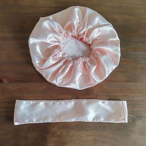 Bonnet en soie personnalisé avec photo et logo, double couche réversible, et foulards en satin – Cadeau promotionnel - Product Image 4