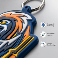 Porte-clés personnalisé en PVC transparent avec logo d'entreprise, porte-clés promotionnel avec logo personnalisé 3D 2D en PVC souple, porte-clés en PVC gonflé
